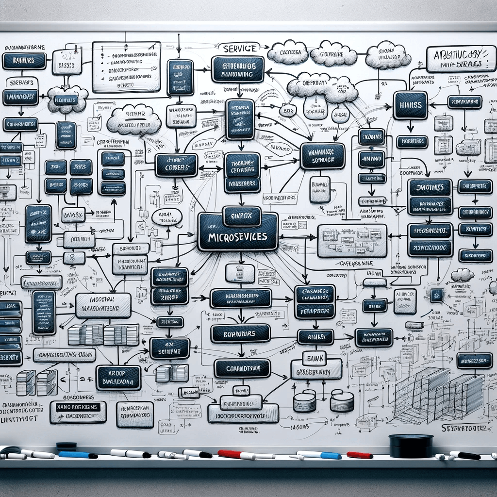 DALL-E interpretation of realistic system architecture