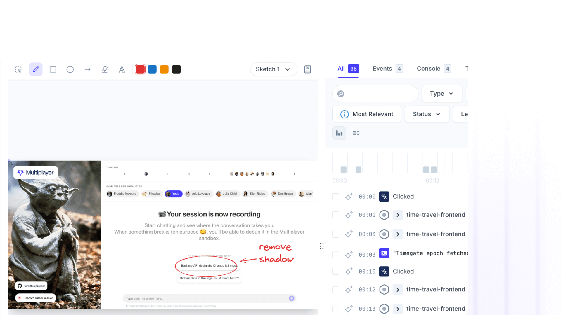 From session replay to development plan: annotations in full stack session recordings