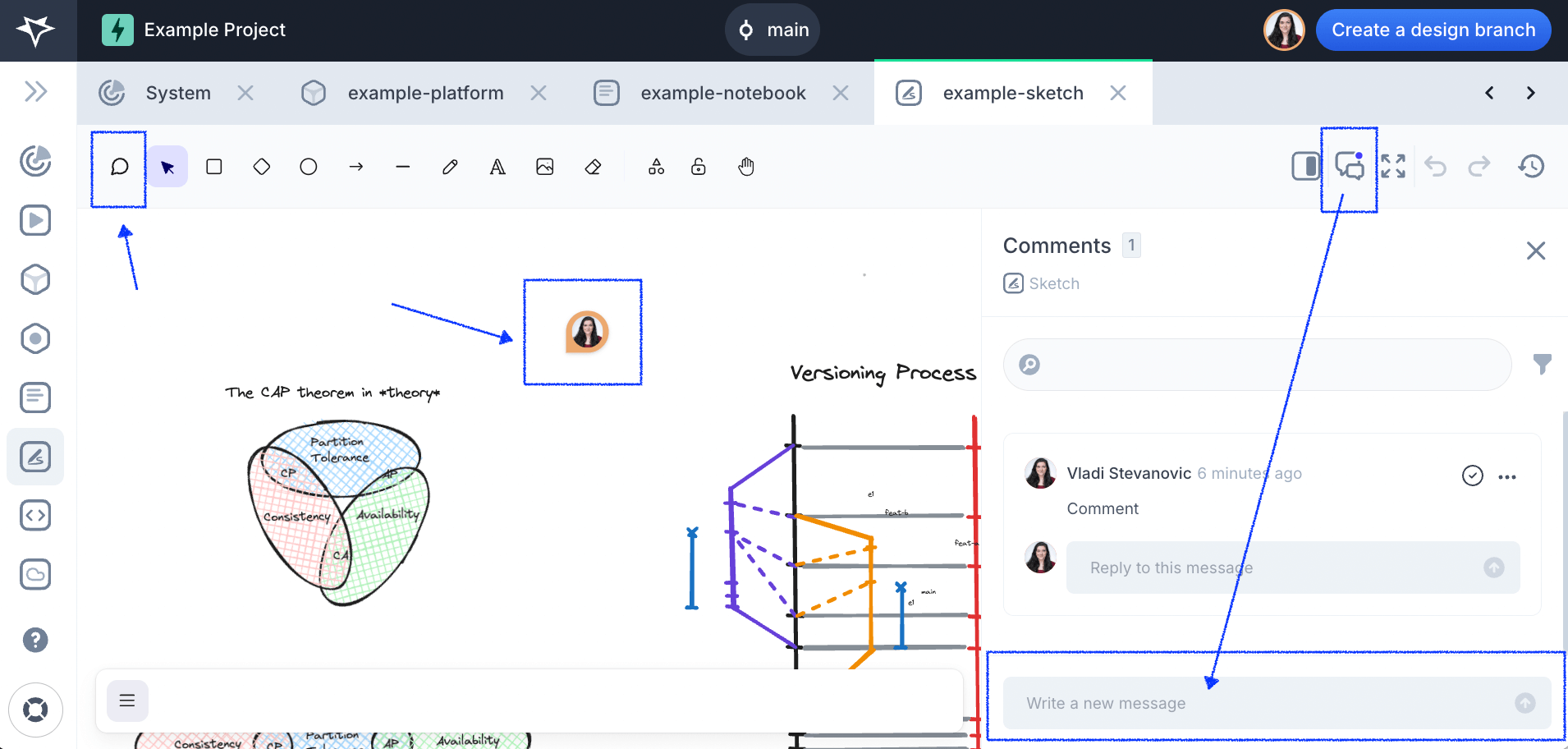 How to add comments on a Sketch