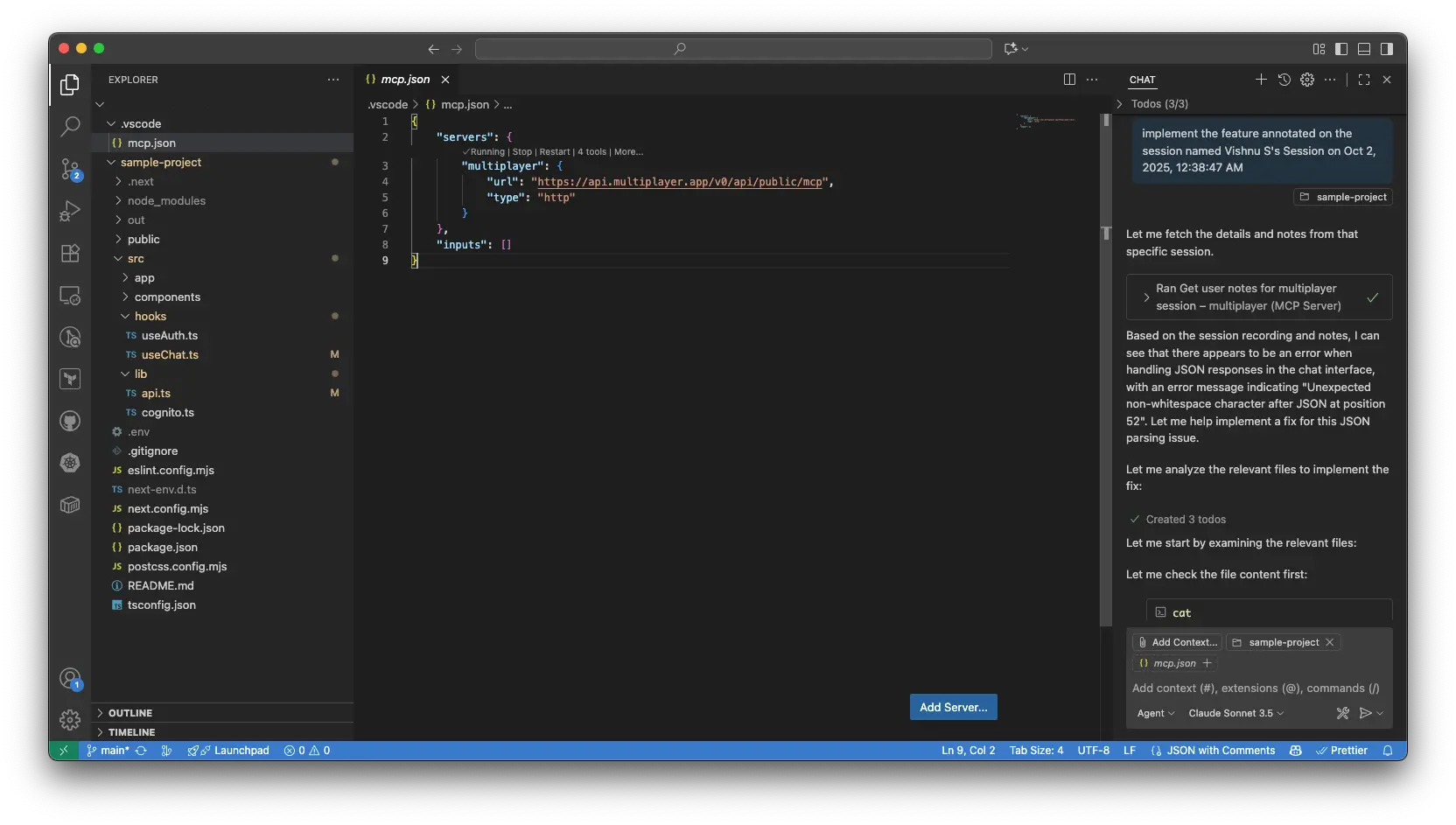 Implement features based on session annotations using AI