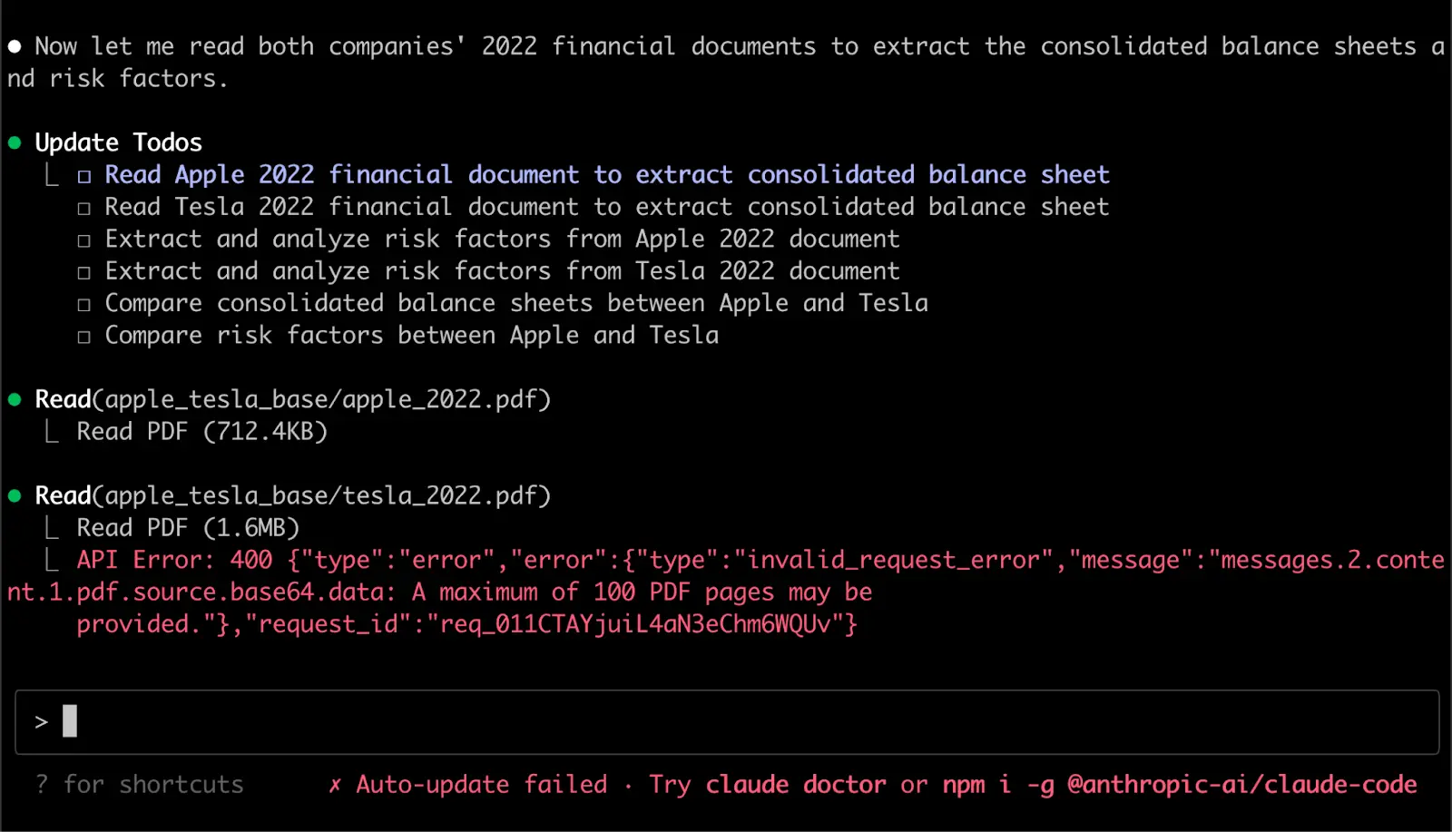 Claude Code displayed in a terminal's command-line interface (CLI)